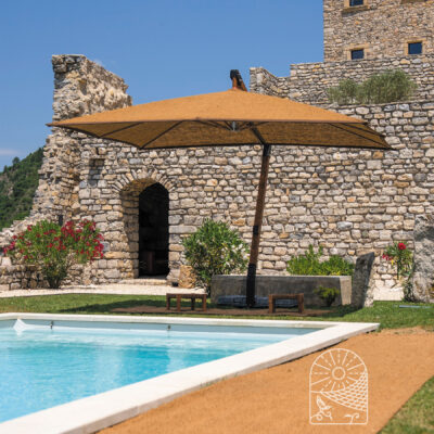 Parasol rectangulaire déporté