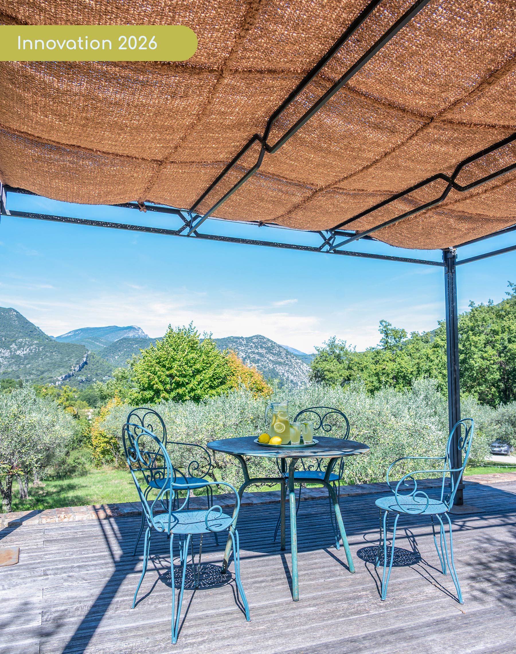 Vele ombreggianti per pergola con traverse distanziate - Coco Robusta