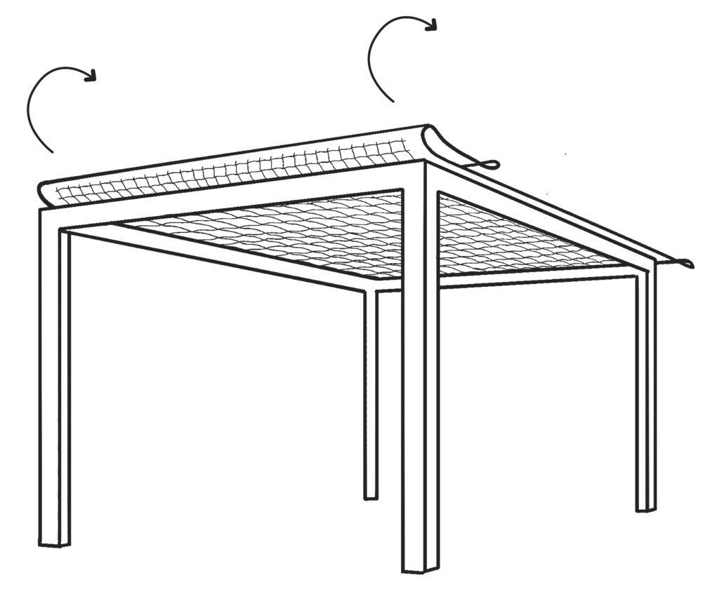 Surplus toile ombrage pergola : Repli